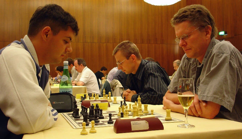 Petar Benković during a game at the Alla Siciliana tournament in Basel 2004.