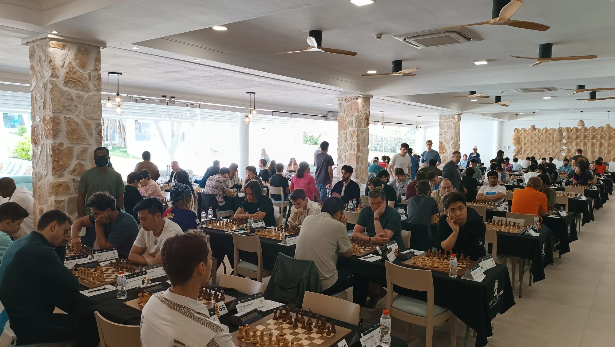 Tournament hall at the IV Open Chess Menorca 2025.