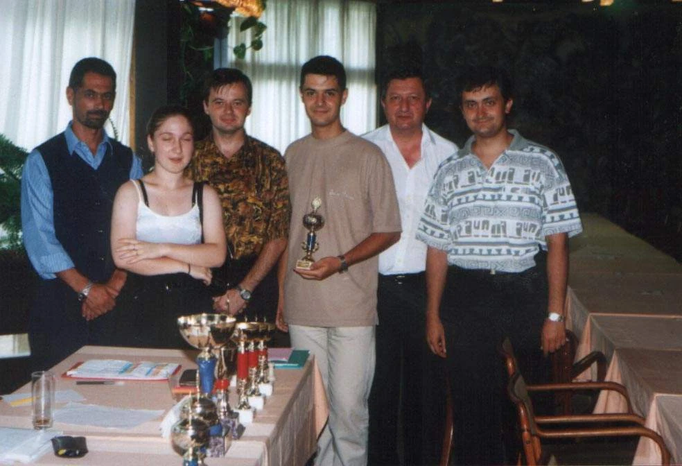 Petar Benković with the first-place trophy at the 51st Youth Championship of FR Yugoslavia in Vršac 1999.